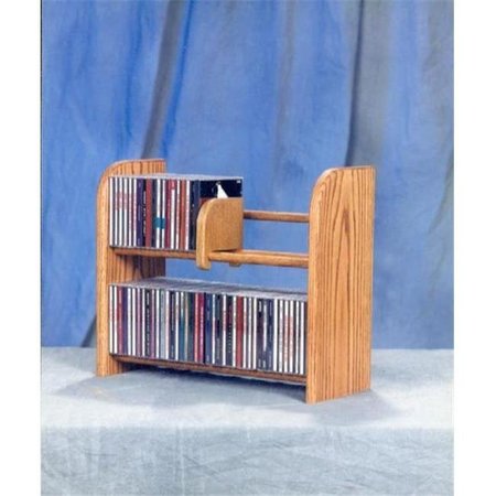 WOOD SHED Wood Shed 201 Solid Oak 2 Row Dowel CD Rack 201